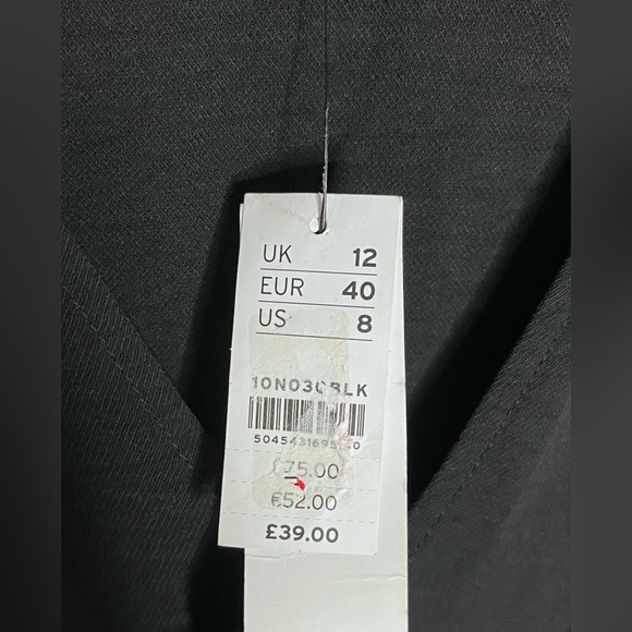 Topshop black horn ring mini long sleeve dress - Picture 7 of 14